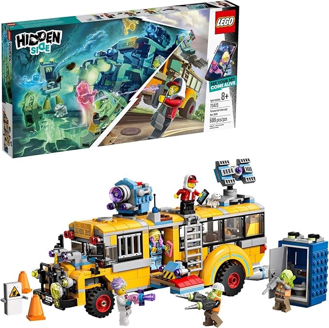 LEGO Hidden Side Paranormal Intercept Bus 3000 70423 Augmented Reality (AR) Building Kit with Toy Bus, Toy App Allows for Endless Creative Play with Ghost Toys and Vehicle (689 Pieces)