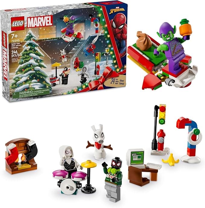 LEGO Marvel Spider-Man 2024 Advent Calendar for Kids, Fun Seasonal Spider-Man Toy with Small Buildable Super Hero Models, Marvel Holiday Countdown Gift Idea for Boys and Girls Ages 7 and Up, 76293