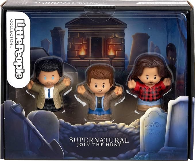 Little People Collector Supernatural TV Show Special Edition Set, 3 Figures for Adults & Fans in Display Package
