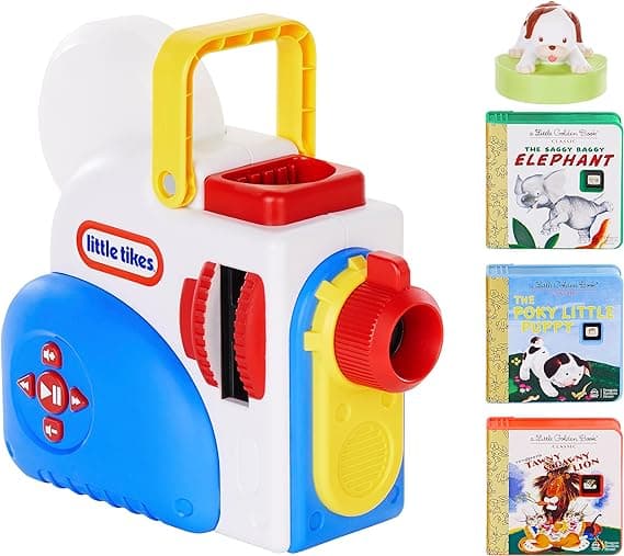 Little Tikes Story Dream Machine Starter Set, Storytime, , Little Golden Book, Audio Play, The Poky Little Puppy Character, Nightlight, Gift and Toy for Toddlers and Kids Girls Boys Ages 3+ years