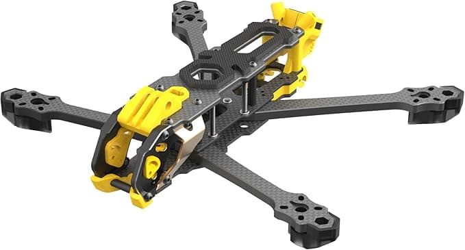 Mario 5 O4 DC Advanced Version 5Inch FPV Drone Frame - 226mm Wheelbase, Lightweight Design, CNC Aluminum Alloy Head, Compatible with DJI O4 PRO/O3 Air Unit & Analog VTX, Ideal for Cinematic and Freestyle Flying