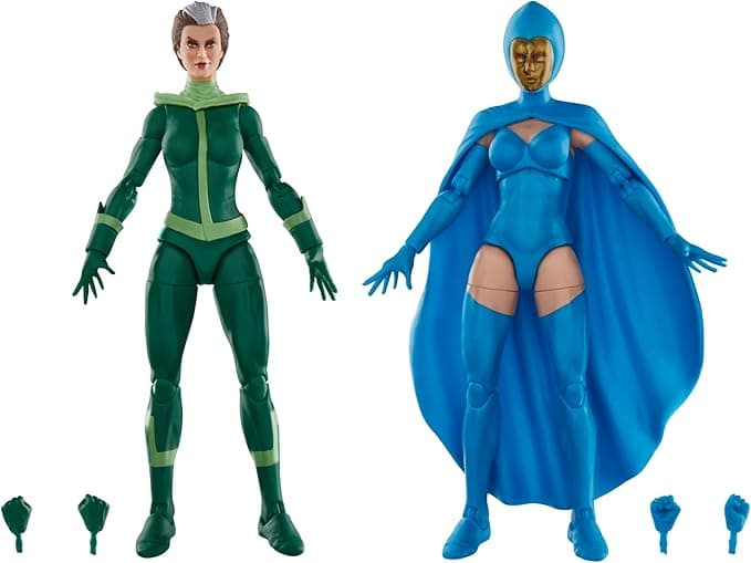 Marvel Legends Series Rogue and Destiny, X-Men Comics Collectible 6-Inch Action Figures 2-Pack