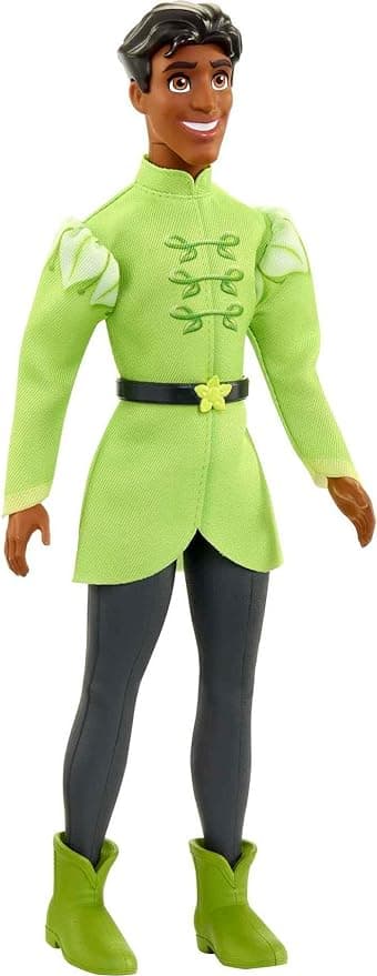 Mattel Disney Princess Toys, Posable Prince Naveen Fashion Doll in Signature Look Inspired by the Disney Movie The Princess and the Frog, Gifts for Kids