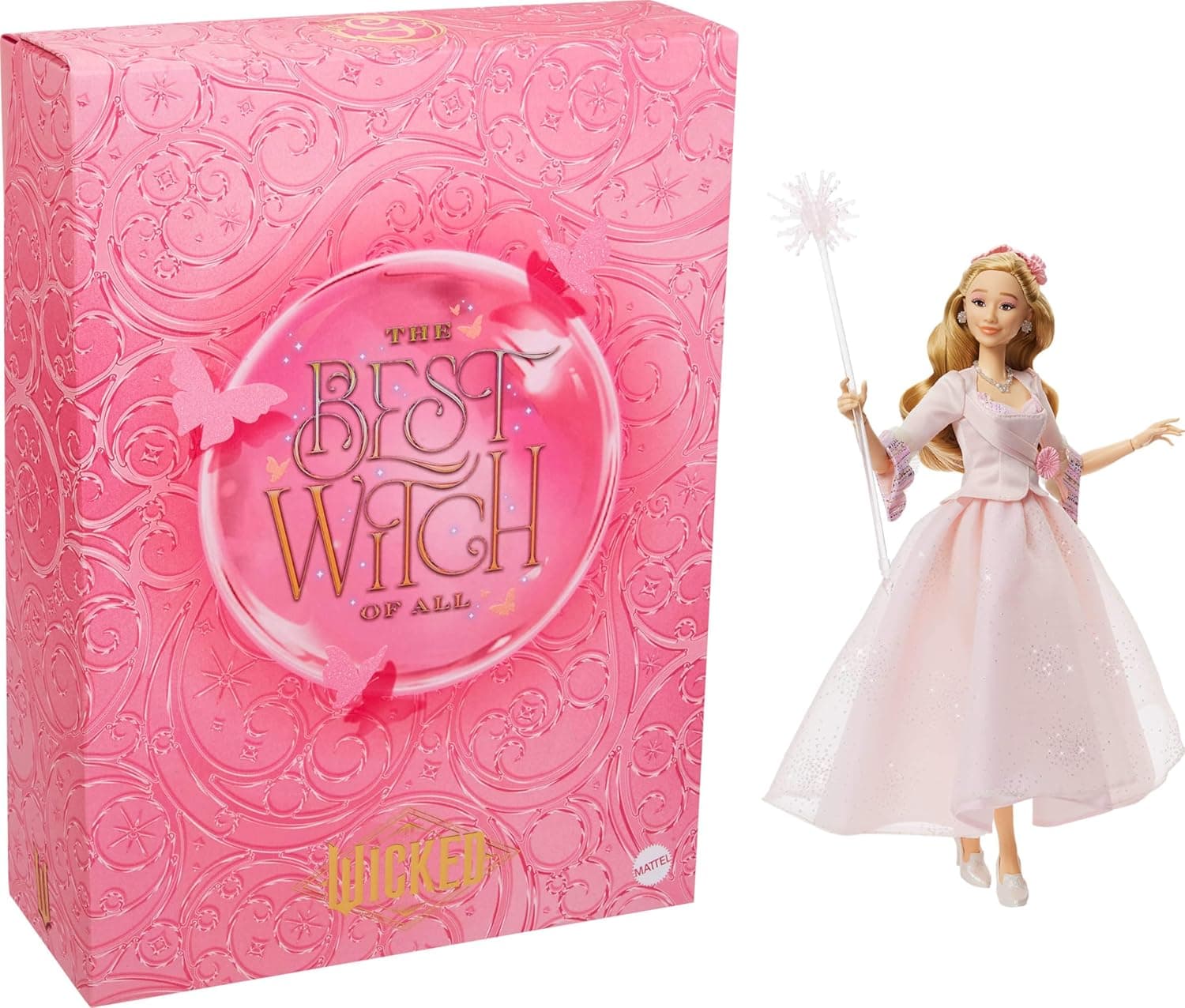 Mattel Universal Pictures Wicked: for Good Collectible Glinda Fashion Doll with Removable Outfit, Inspired by The Movie