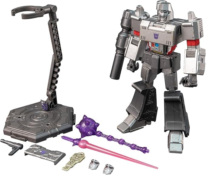Megatron Transformer Toy,7.87 Inch Transformers G1 Megatron Action Figure with Upgraded Weaponry,Highly Articulated No Converting Transformers Model Kit,Collectible Toys Gifts for Kids Ages 8 and Up