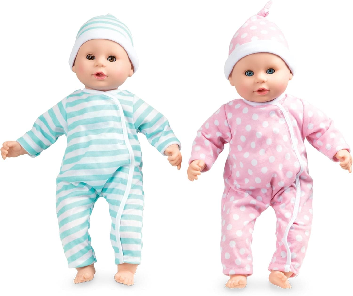 Melissa & Doug Luke & Lucy Twin Toy Baby Dolls I Twin Dolls Boy and Girl |Baby Doll Accessories I Pretend Play I Age 18 Months to 5 Years I Babydolls for Girls | Gift for Girls and Boys