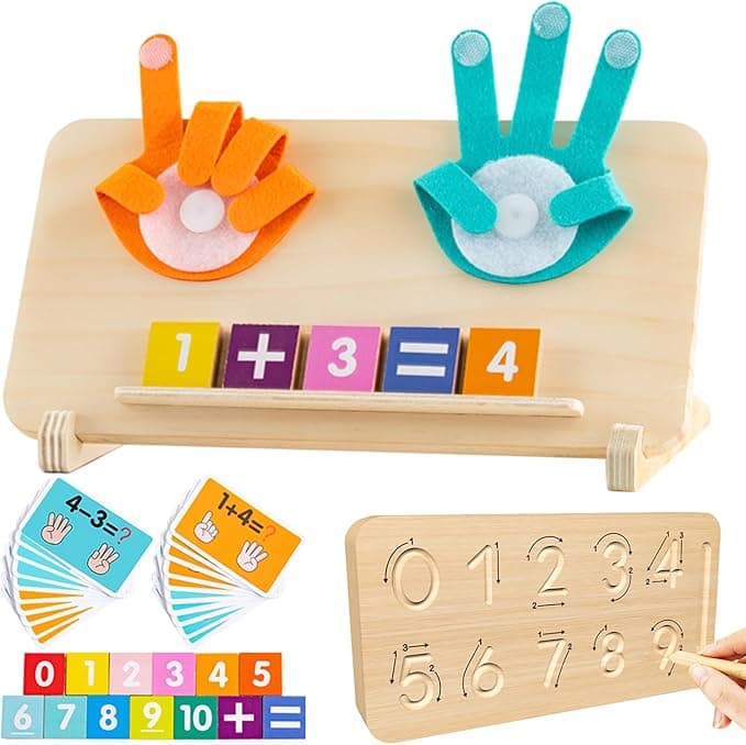 Montessori Toys for 2 3 4 Year Old,Double-Sided Preschool Learning Toys for Toddlers 2-4,Educational Math manipulatives Number Counting Blocks for Kids, Christmas Stocking Stuffers for Boys Girls