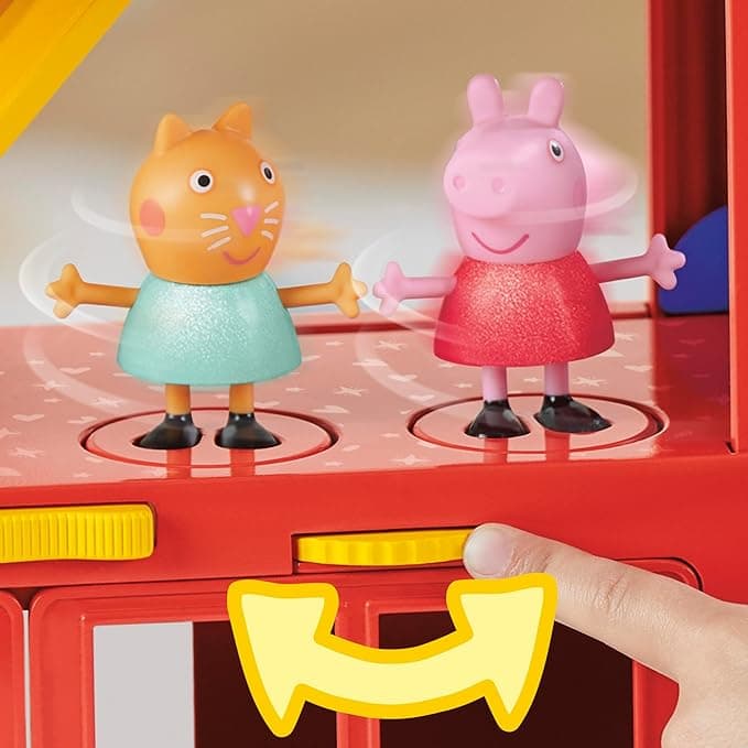 Peppa Pig 2-in-1 Party Bus Playset with 3 Figures and 13 Accessory Pieces, Preschool Toys for Girls and Boys, Kids Gifts, Ages 3+