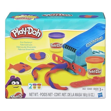 Play-Doh Basic Fun Factory Shape Making Machine with 2 Non-Toxic Play-Doh Colors, 2 Ounce Cans