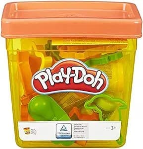 Play-Doh Fun Tub Playset, Starter Set for Kids with Storage, 18 Tools, 5 Non-Toxic Colors, Preschool Toys, Ages 3+