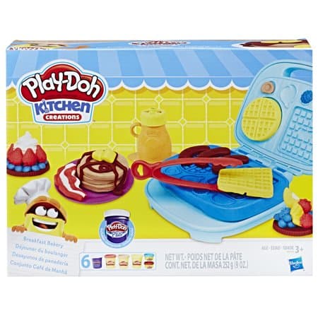 Play-Doh Kitchen Creations Breakfast Bakery Food Set with 6 Cans of Dough