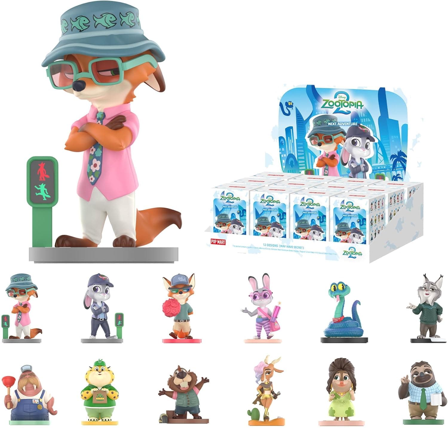 POP MART Disney Zootopia: Next Adventure Series Blind Box Figures, Collectible Toys Home Decorations, Holiday Birthday Gifts for Girls and Boys, Whole Set