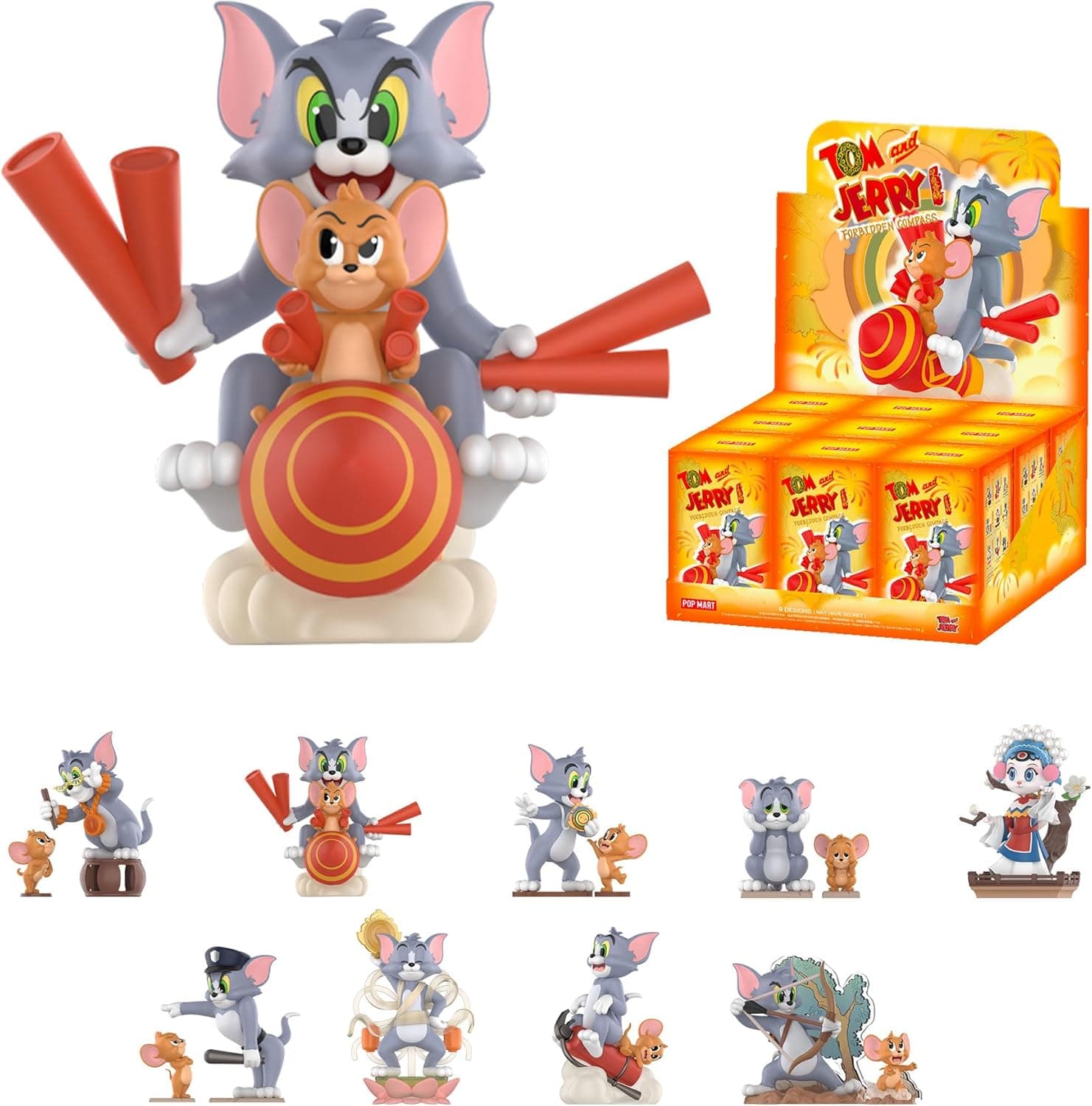 POP MART Tom & Jerry: Forbidden Compass Series Blind Box Figures, Collectible Toys Home Decorations, Holiday Birthday Gifts for Girls and Boys, Whole Set