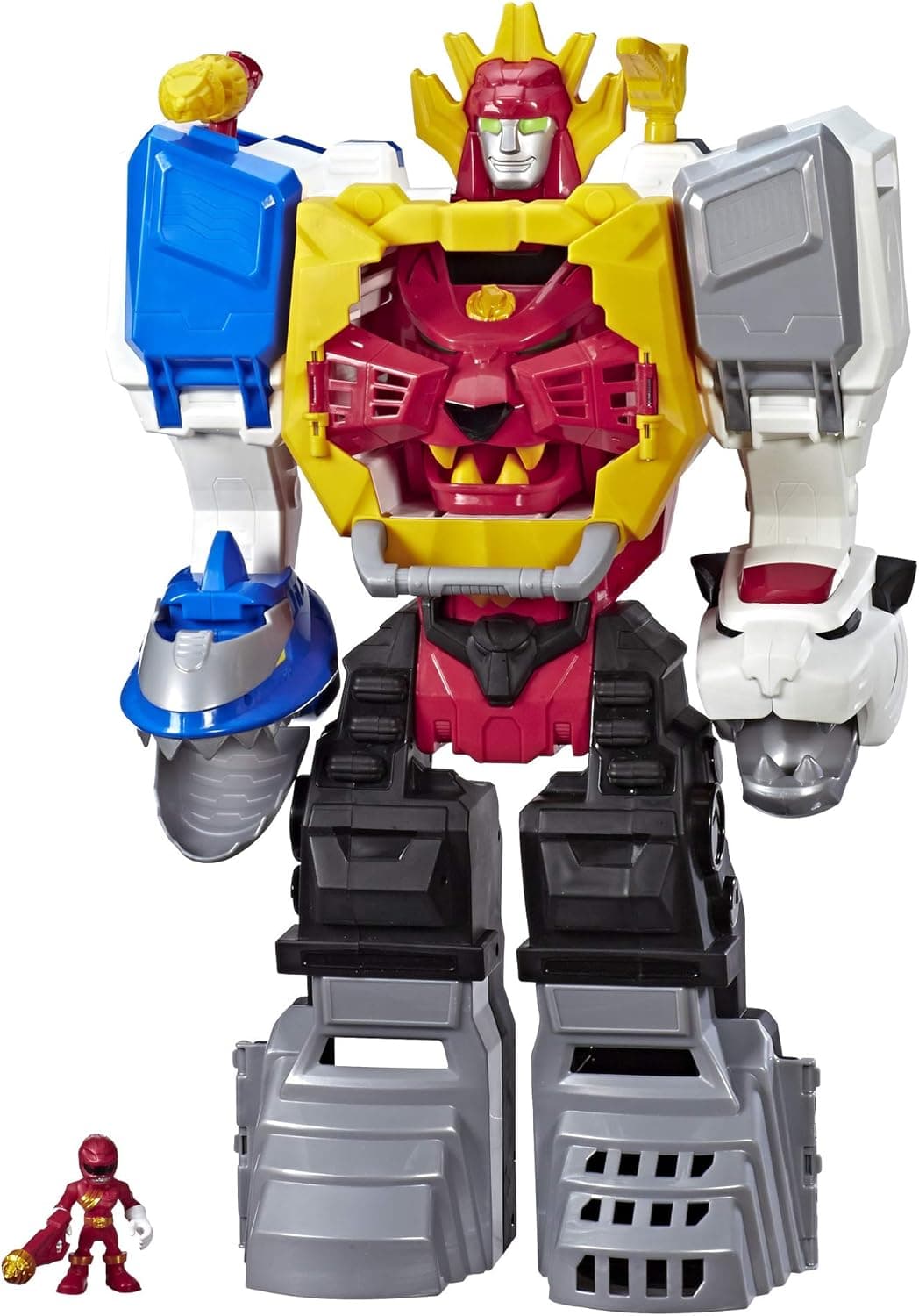 Power Rangers Playskool Heroes Power Morphin Megazord, 2-in-1 Converting Playset, 2-Foot Megazord with Lights and Sounds, Kids Ages 3 and Up