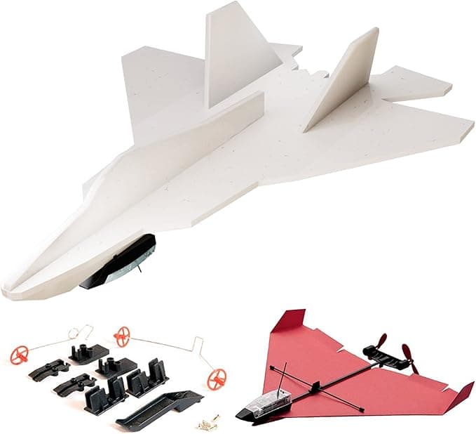 POWERUP The 4.0 F-22 Raptor® Foam Jet Kit. DIY Smartphone-Controlled Plane. Outdoor STEM Kit for Hobbyists, Pilots, & Tinkerers. DIY Project for Kids, Teens & Adults. Licensed by Lockheed Martin®