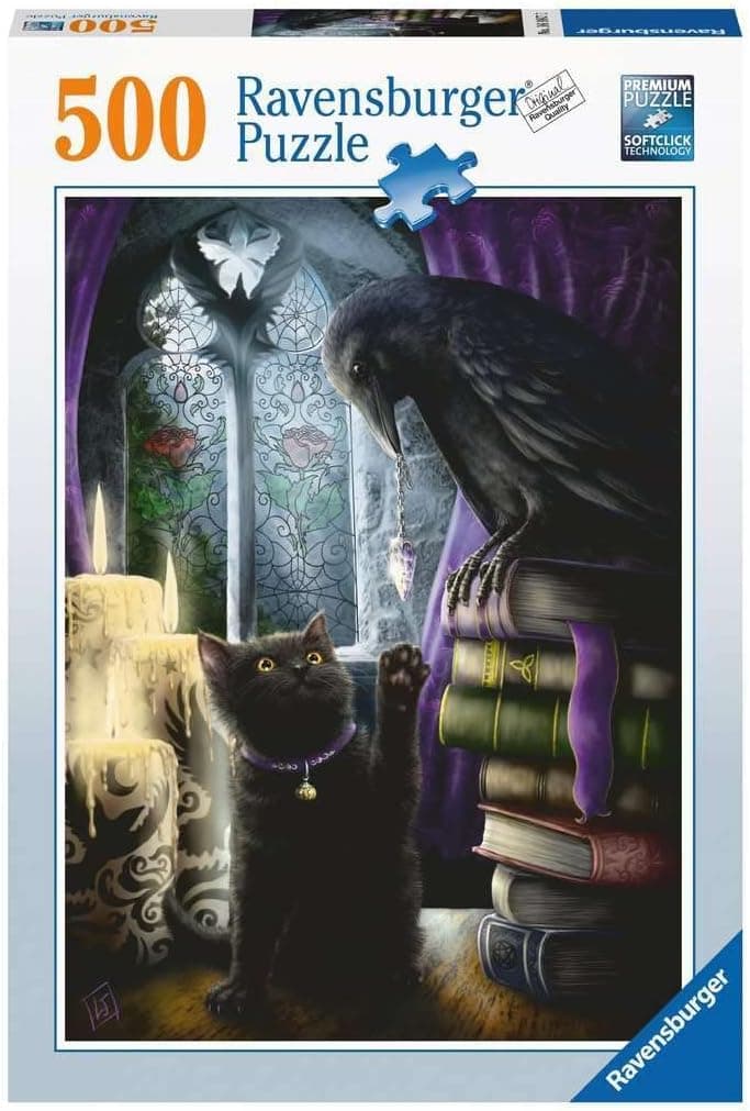 Ravensburger Black Cat and Raven 500 Piece Jigsaw Puzzles for Adults & Kids Age 10 Years Up - Animal Puzzle