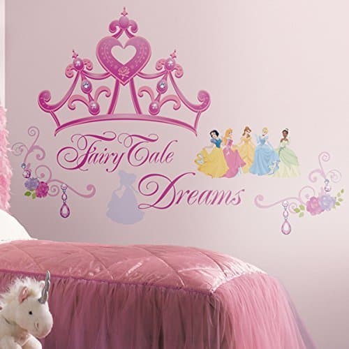RoomMates Disney Princess and Princess Crown Peel and Stick Giant Wall Decals