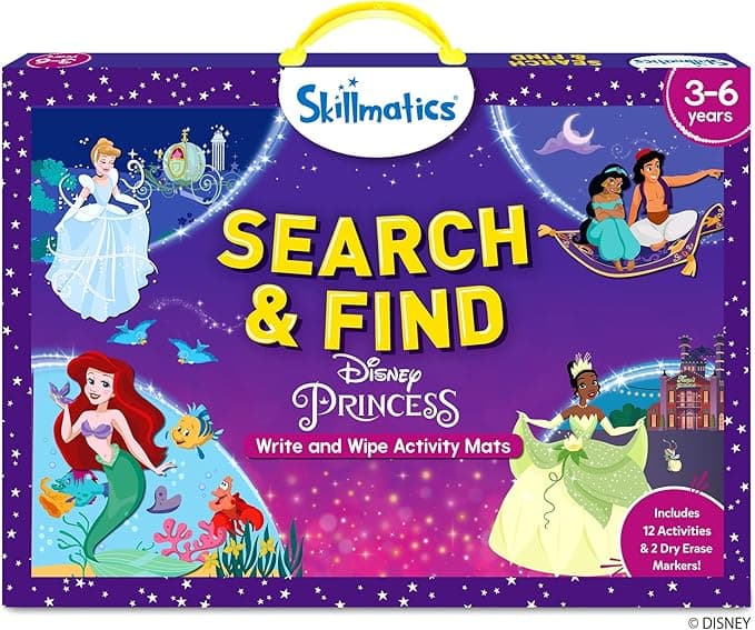 Skillmatics Preschool Learning Activity - Search and Find Disney Princess, Educational Game for Kids, Toddlers Who Love Toys, Art & Craft Activities, Gifts for Girls and Boys Ages 3, 4, 5, 6