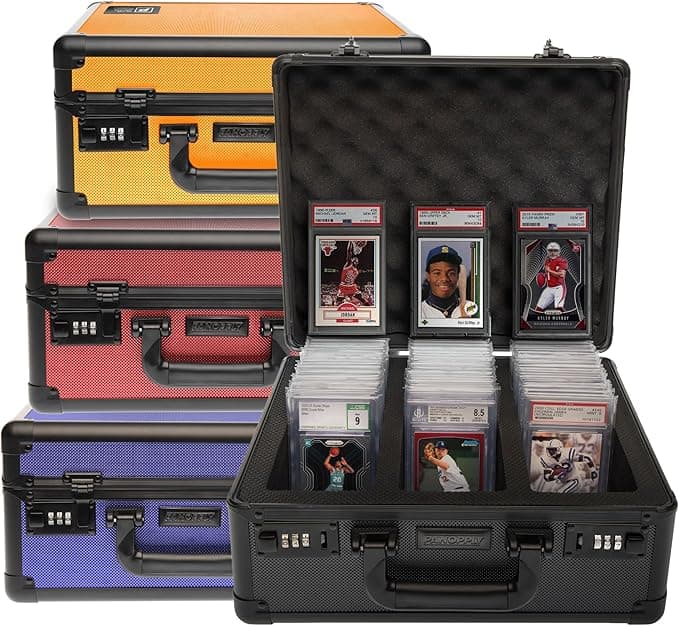 SLAB ARMOR 120+ 3 Row Psa Graded Card Storage Box Graded Card Case Psa Slab Case for Graded Cards Psa Card Case Baseball Card Cases for Sports Cards Storage (BLACK)