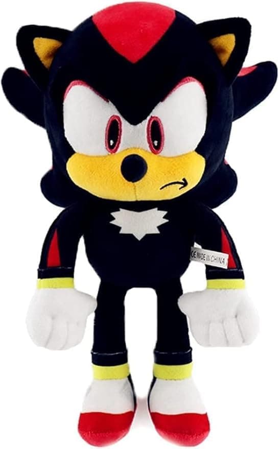 Sonic Plush Doll,The Hedgehog 2 The Movie Plush,Knuckles Sonic Plush Toy, Shadow Stuffed Animals Plush Pillow, Gift for Kids(Shadow Plush)