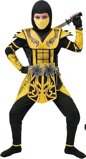 Spooktacular Creations Ninja Costume for Boys, Kids Ninja costume with Ninja Accessory Toys for Halloween Costume Dress Up