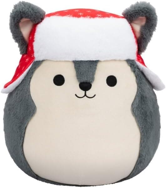 Squishmallows Squishmallow Plush Toy FuzzAMallows Ryan the Christmas Husky 30 cm Cuddly Toys Original 2024