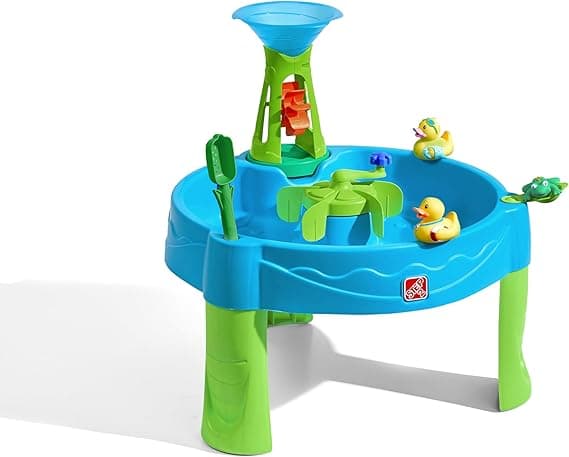 Step2 Duck Dive Water Table, Kids Water Table & Sand Activity Sensory Playset, Summer Outdoor Toys, 6 Piece Water Toy Accessories, For Toddlers 1.5+ Years Old