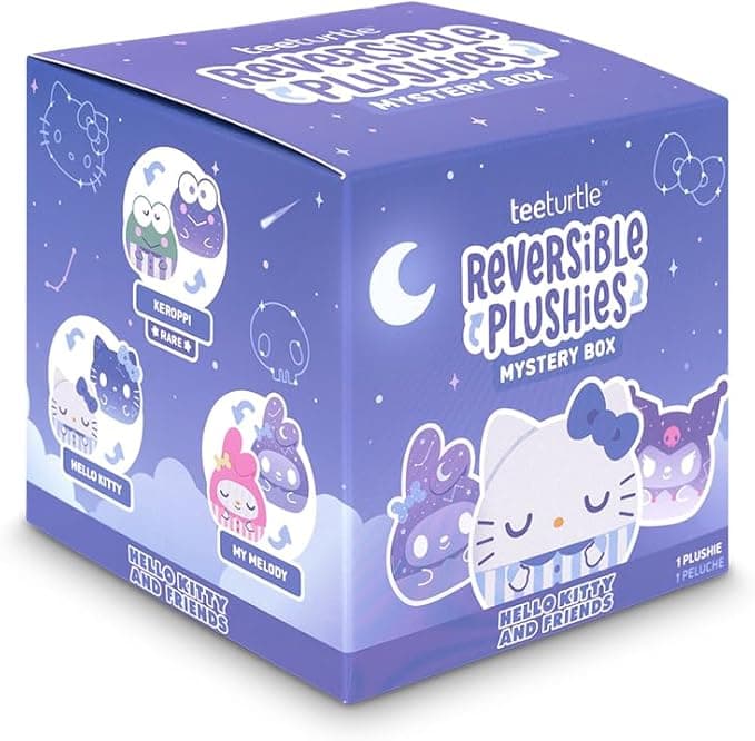 TeeTurtle Sanrio Hello Kitty and Friends 3" Reversible Plush Mystery Box - Celestial - Cute Kawaii Surprise Soft Stuffed Animal