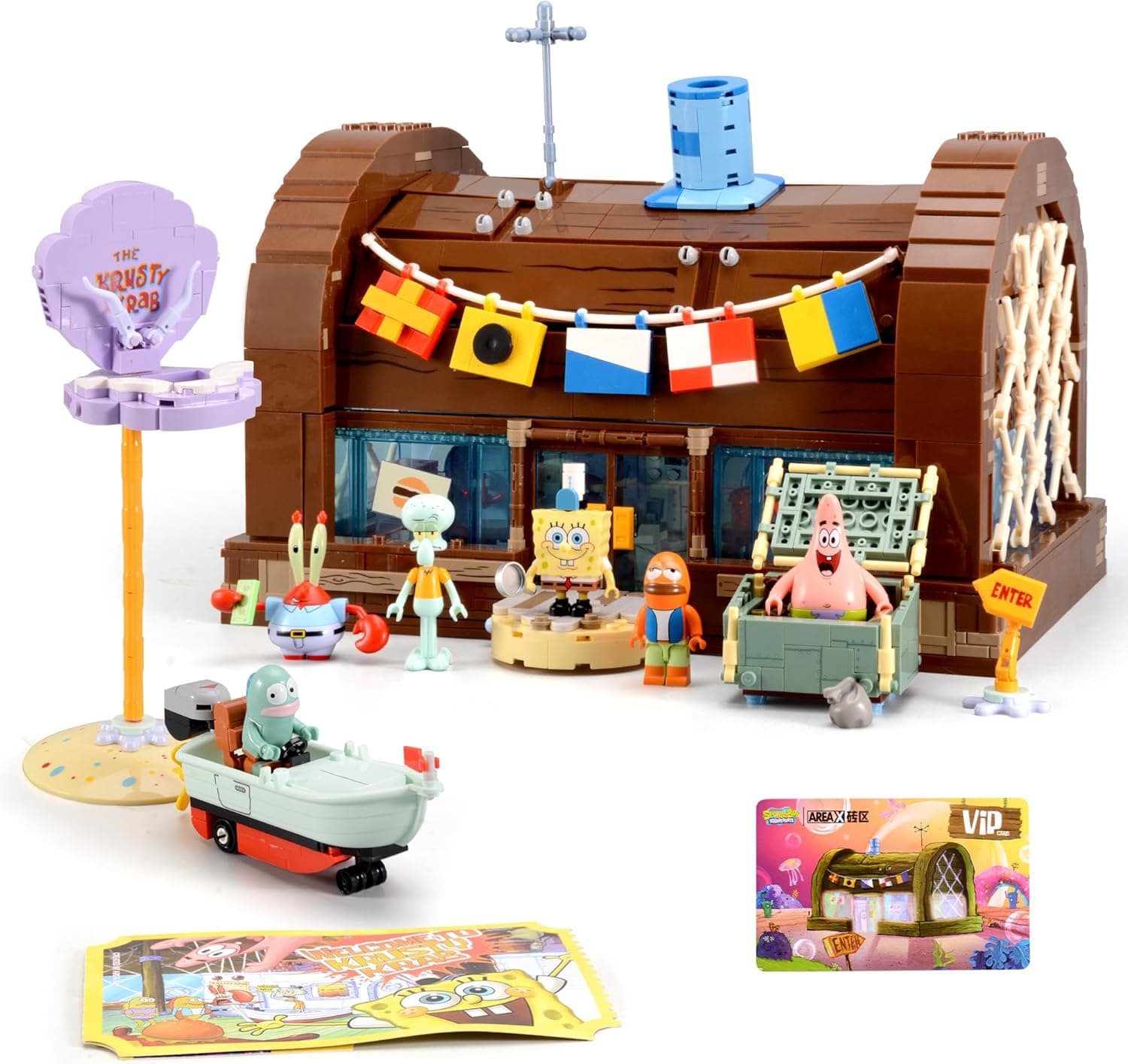 Toy Building Brick Blocks Toys Sets Display Box kit Action Figures Pineapple House Patrick Stone Star Home for Boys and Girls Kids Age 2-4, 3-5, 5-7, 8-12 Fans STEM Gift (2718 pcs)