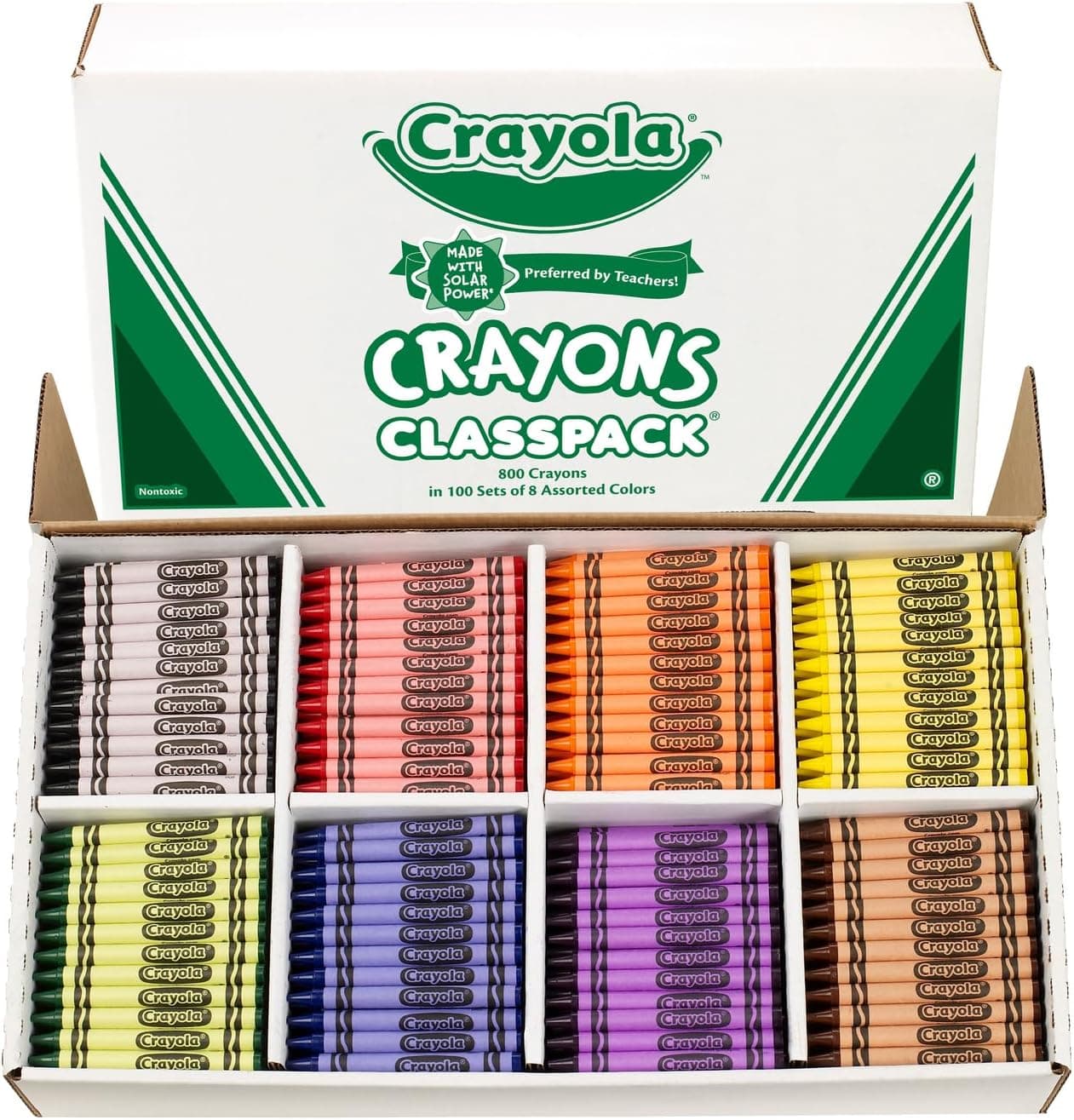 Wholesale CASE of 5 - Crayola 8-Color Classpack Crayons-Crayon Classpack,Regular 3-5/8"x5/16",800/BX,8 Assorted Clrs
