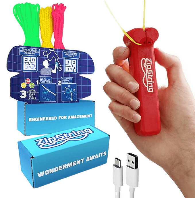 ZipString Original Rope Launcher Toy - As Seen on Shark Tank, USB-C Rechargeable