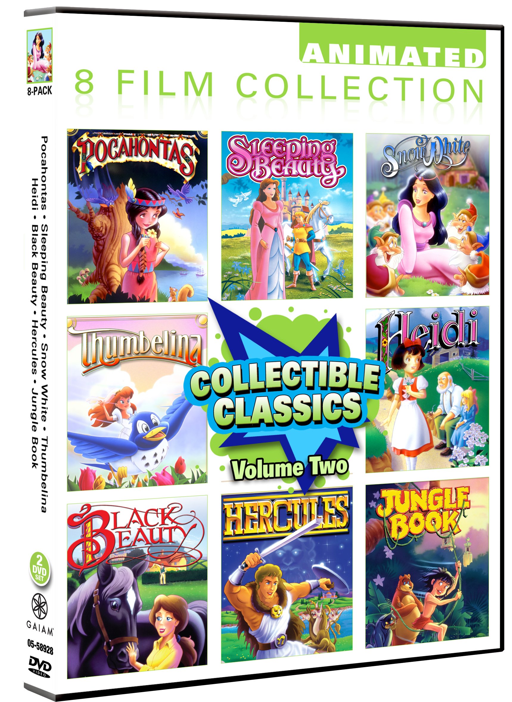 Animated Classics Collection Volume 2 8 Pack Pocahontas Sleeping Beauty Snow White Thumbelina Heidi Black Beauty Hercules Jungle Book Toysplus