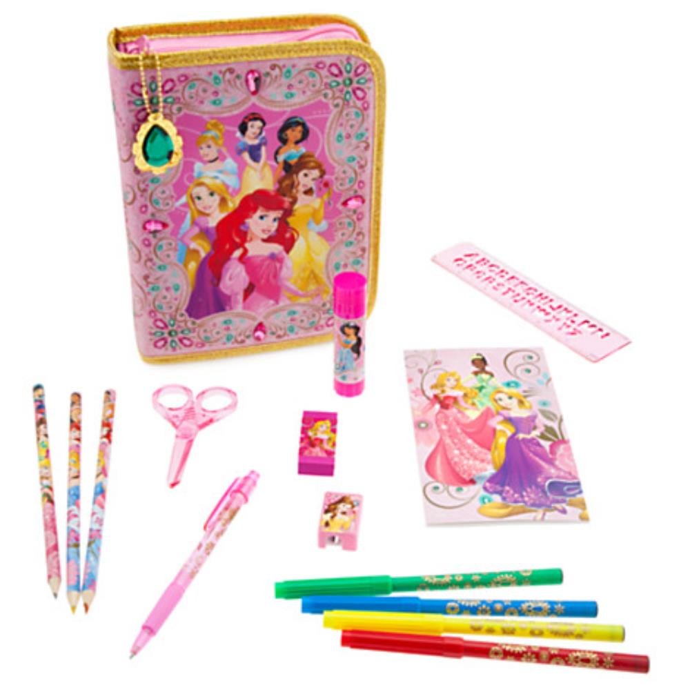 Disney Princess Zip up Stationery Kit Pink Bejeweled ToysPlus