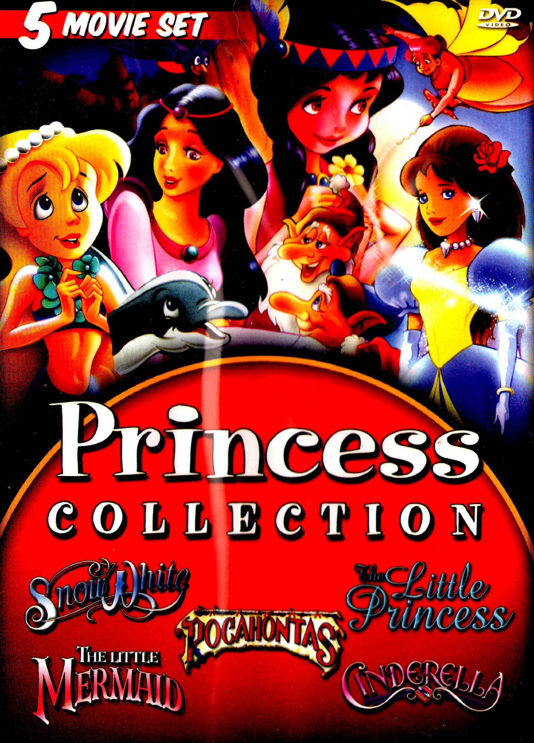 The Princess Collection : The Little Mermaid , Pocahontas , Cinderella ...
